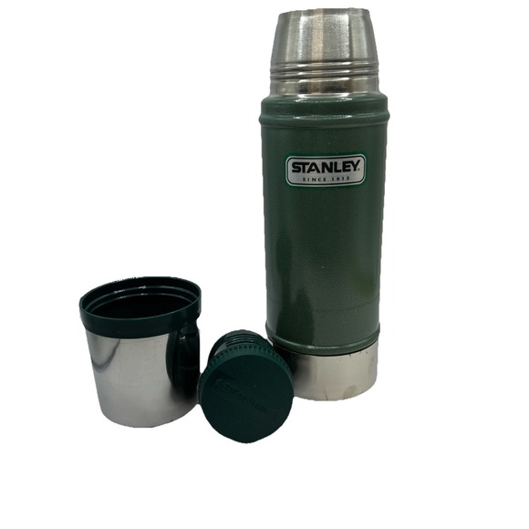 Stanley Thermos Hammertone Green 16‎ Oz Vacuum Bottle Camping - Picture 7 of 10